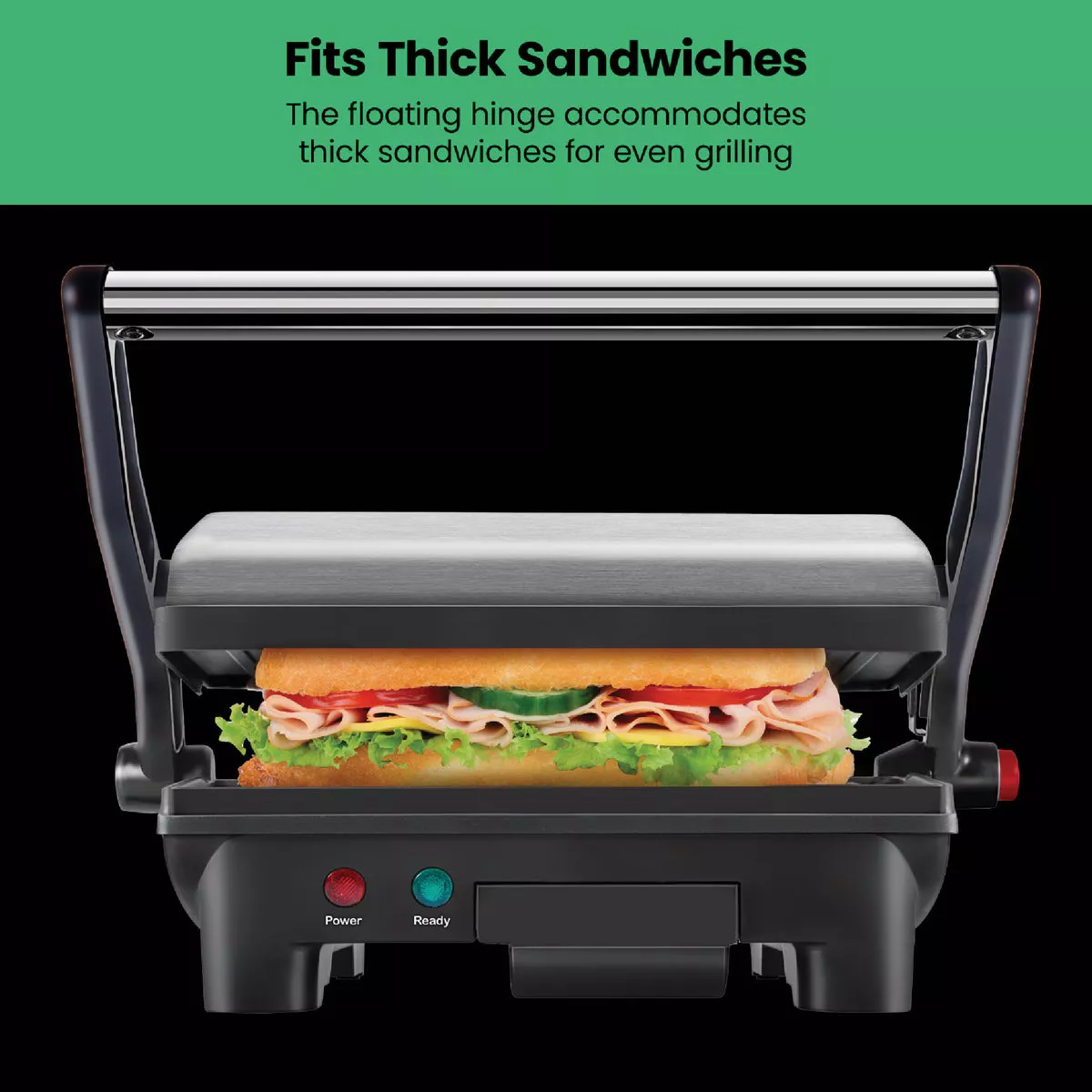 Chefman Electric Panini Press Grill and Gourmet Sandwich Maker (2 Slice) - photo 6