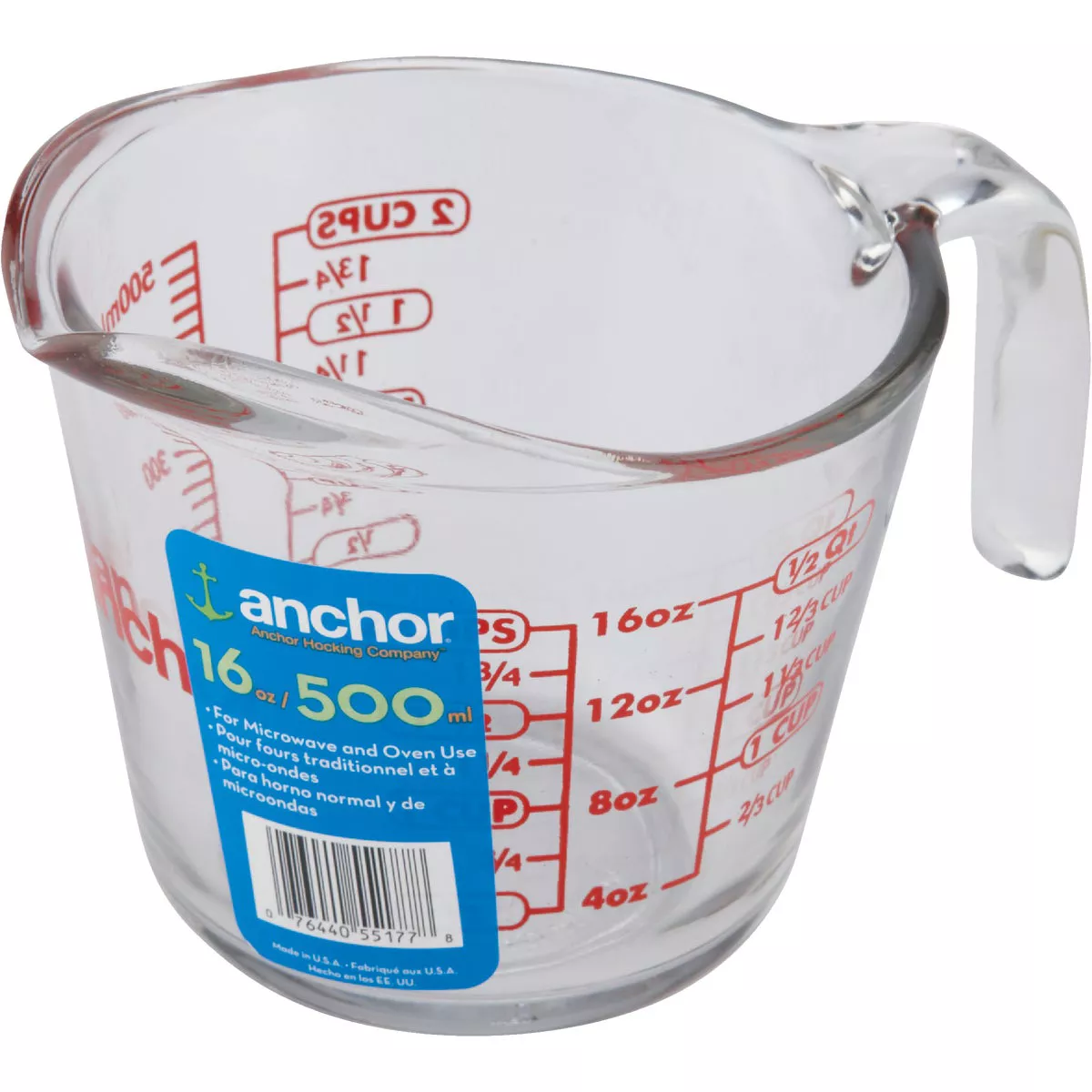 Anchor Hocking 2 Cup Clear Glass Measuring Cup - photo 2