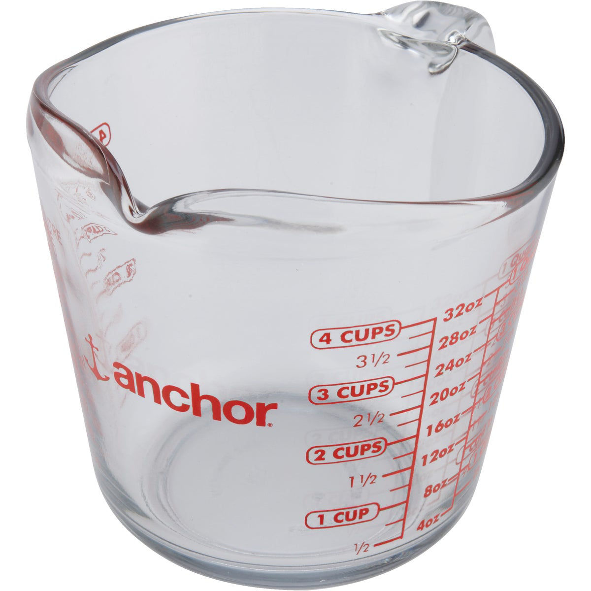 Large 4 Cup Measuring Cup by Anchor Hocking 