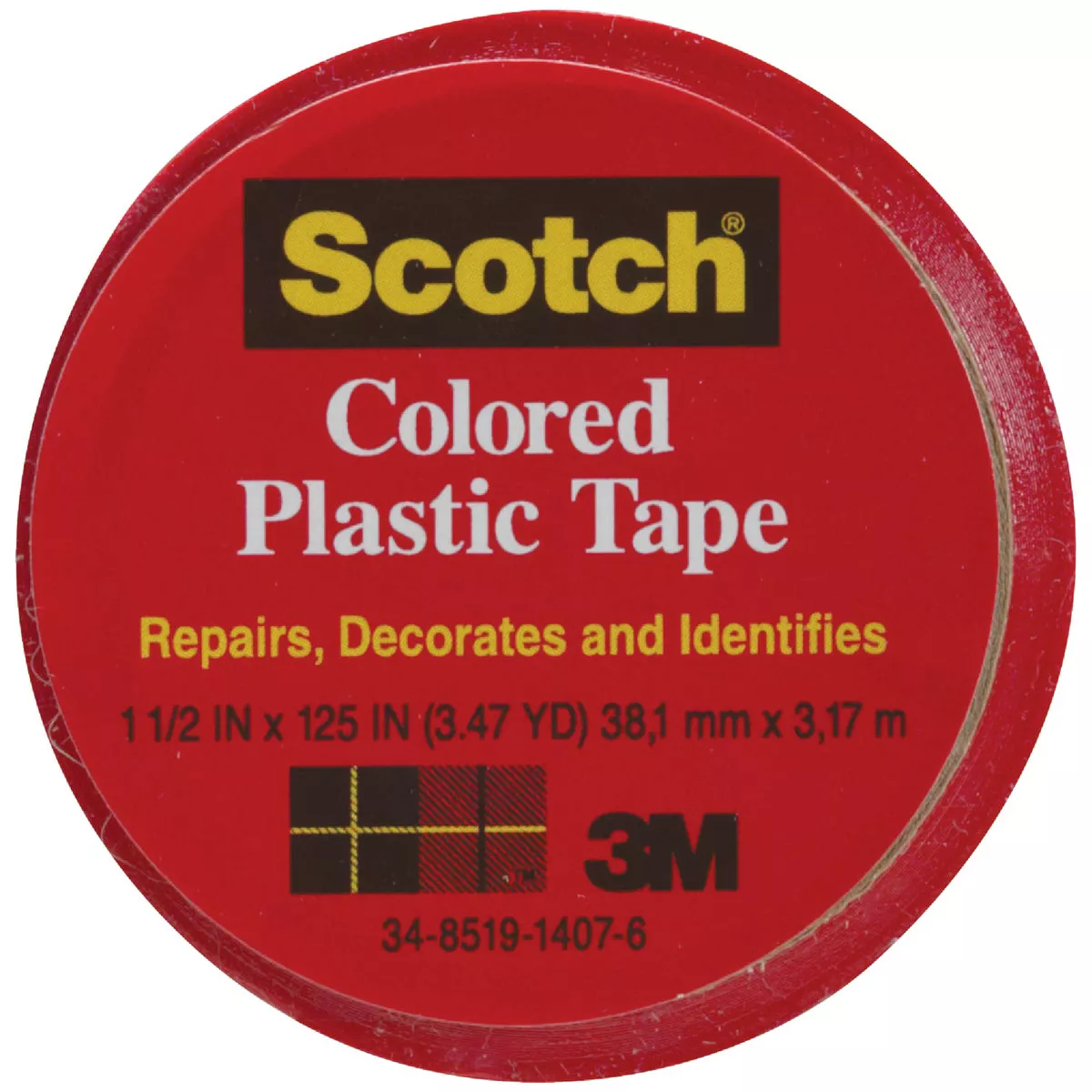 Scotch 1-1/2 In. Red Colored Plastic Tape