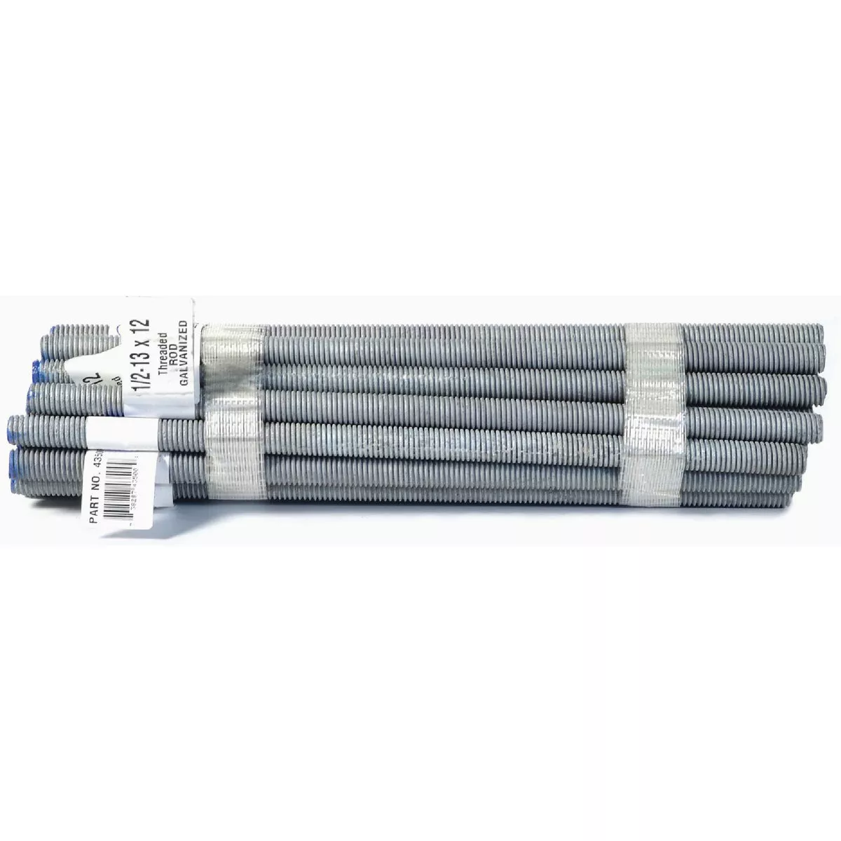 Midwest Fastener 1/2 In.-13 x 72 In. Galvanized Grade 2 Steel Coarse Thread Threaded Rod (5 Ct.)