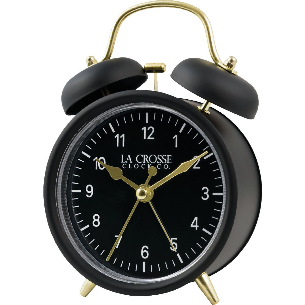 La Crosse Clock Co. Black Twin Bell Alarm Clock | Do it Best