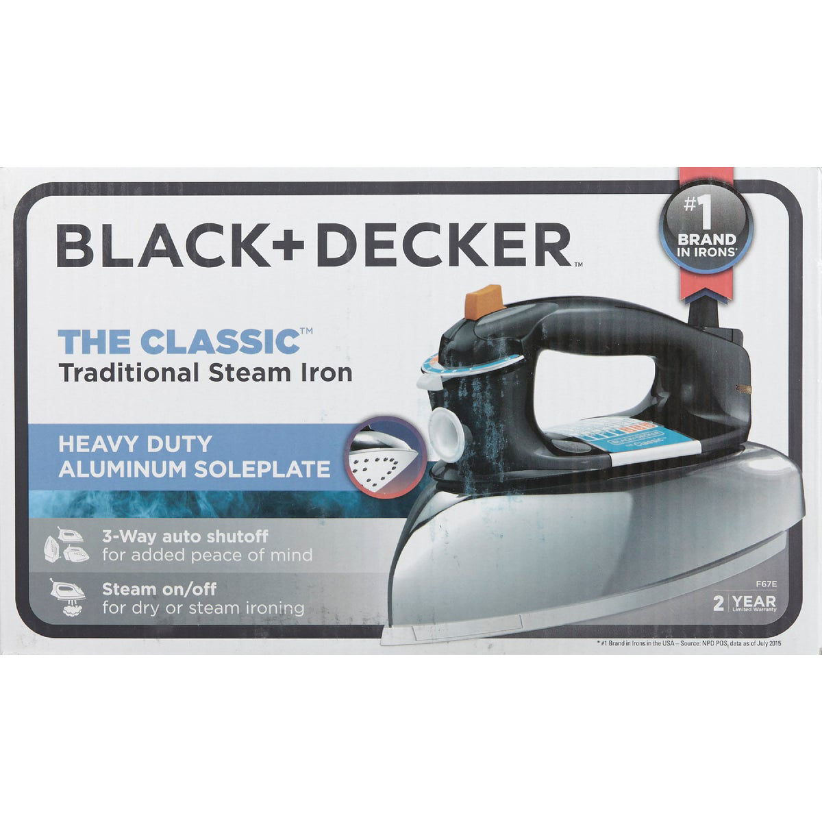 BLACK and DECKER Classic Iron with Aluminum Soleplate