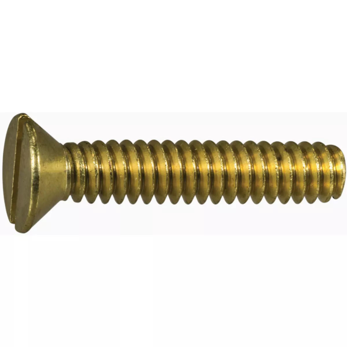 Midwest Fastener #10-24 x 1 In. Brass Coarse Thread Slotted Flat Head Machine Screws (20 Ct.)