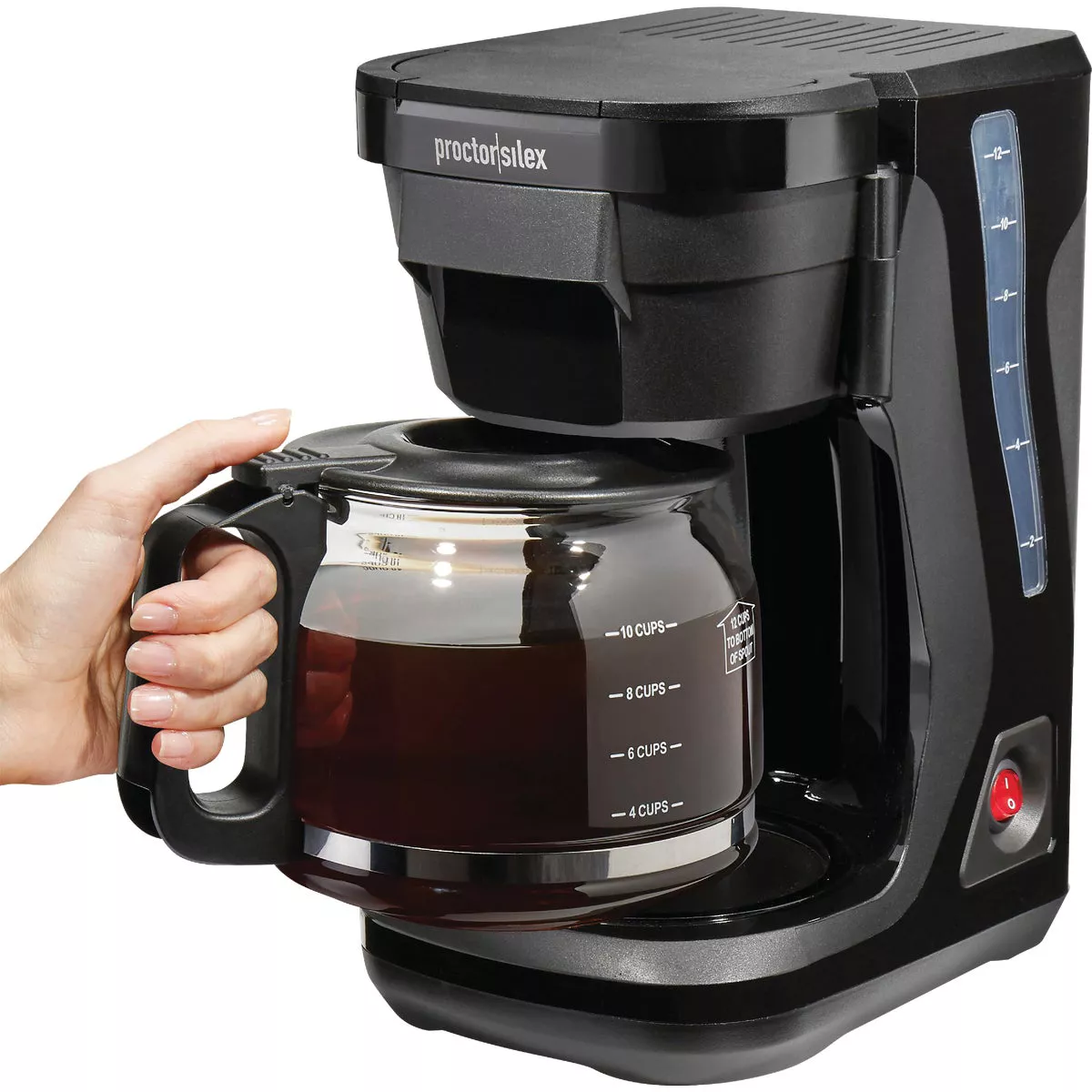 Proctor Silex FrontFill 12 Cup Black Compact Coffee Maker - photo 2