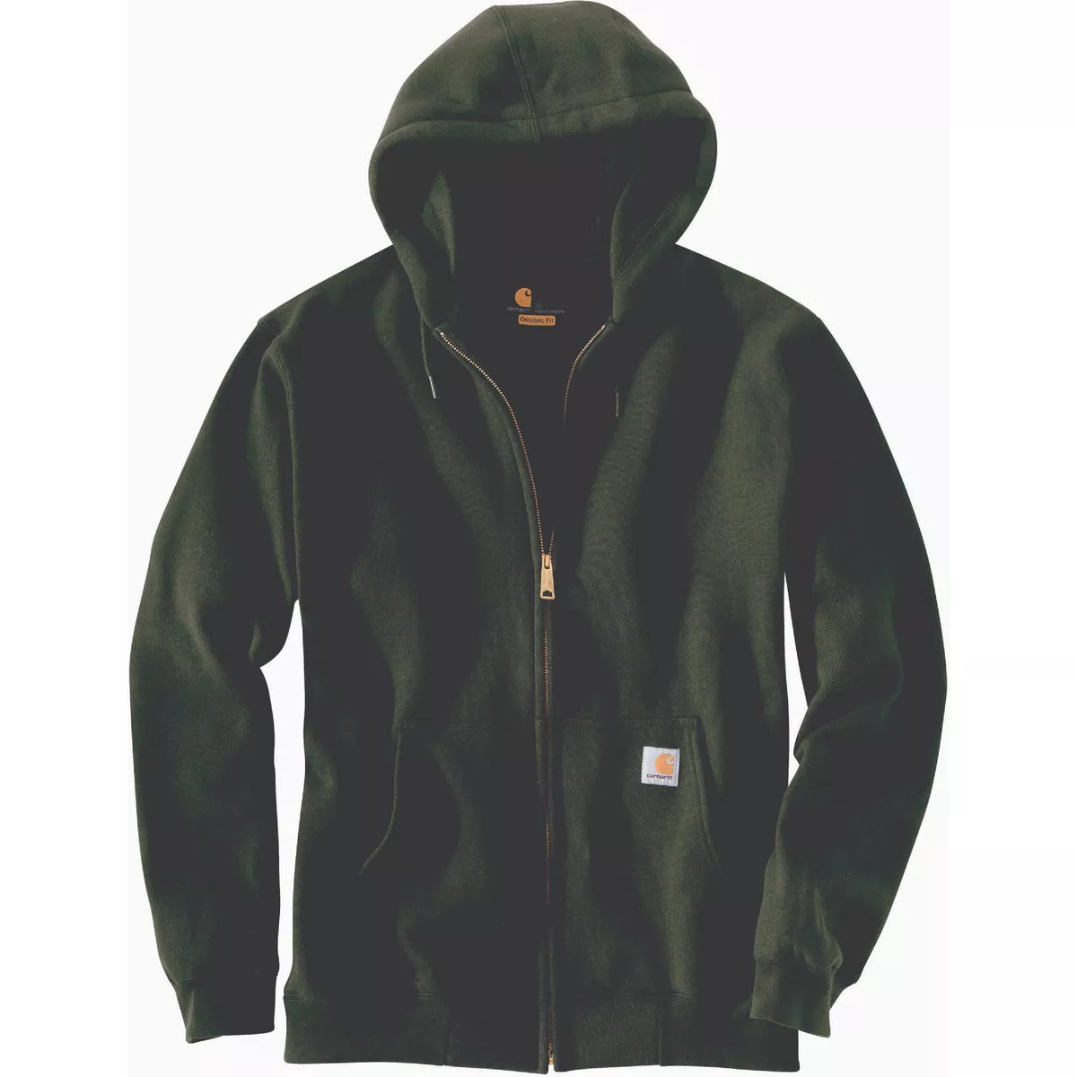 Carhartt Men's Tall Moss XL Midweight Full Zip Sweatshirt, Loose Fit