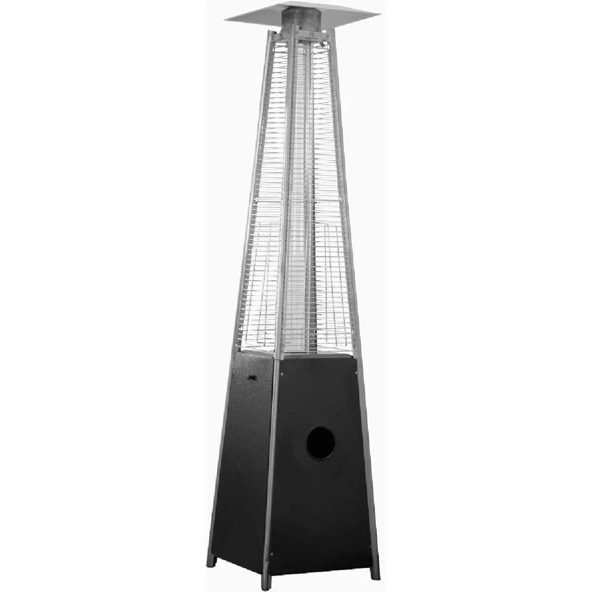 AZ Patio Heaters Tall Quartz Glass Tube Heater- Matte Black