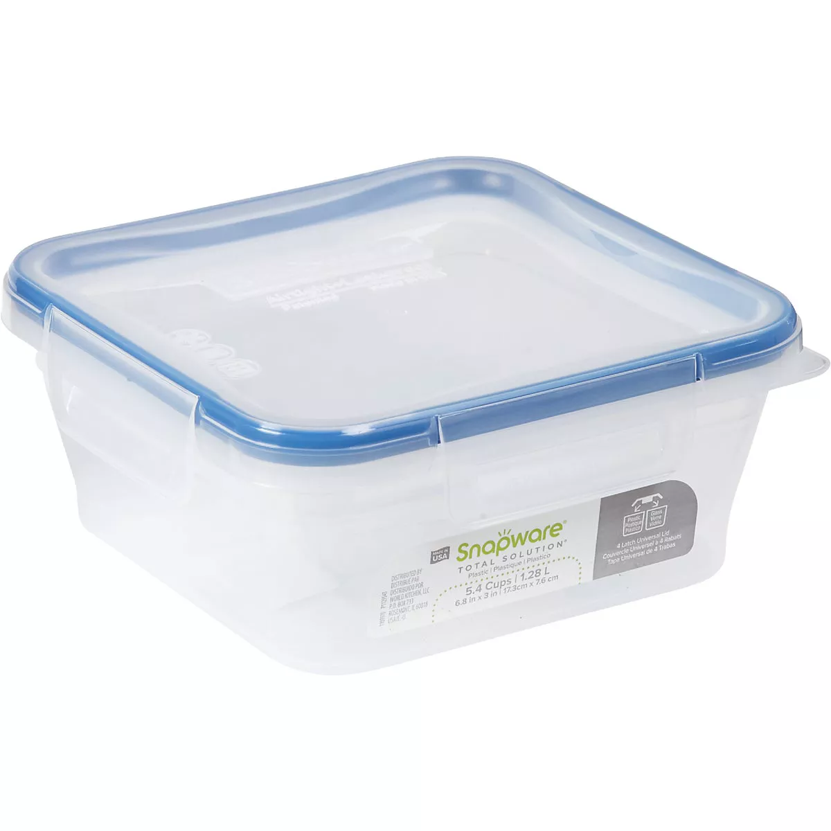 Snapware Total Solution 5.4 Cup Plastic Square Food Storage Container with Lid