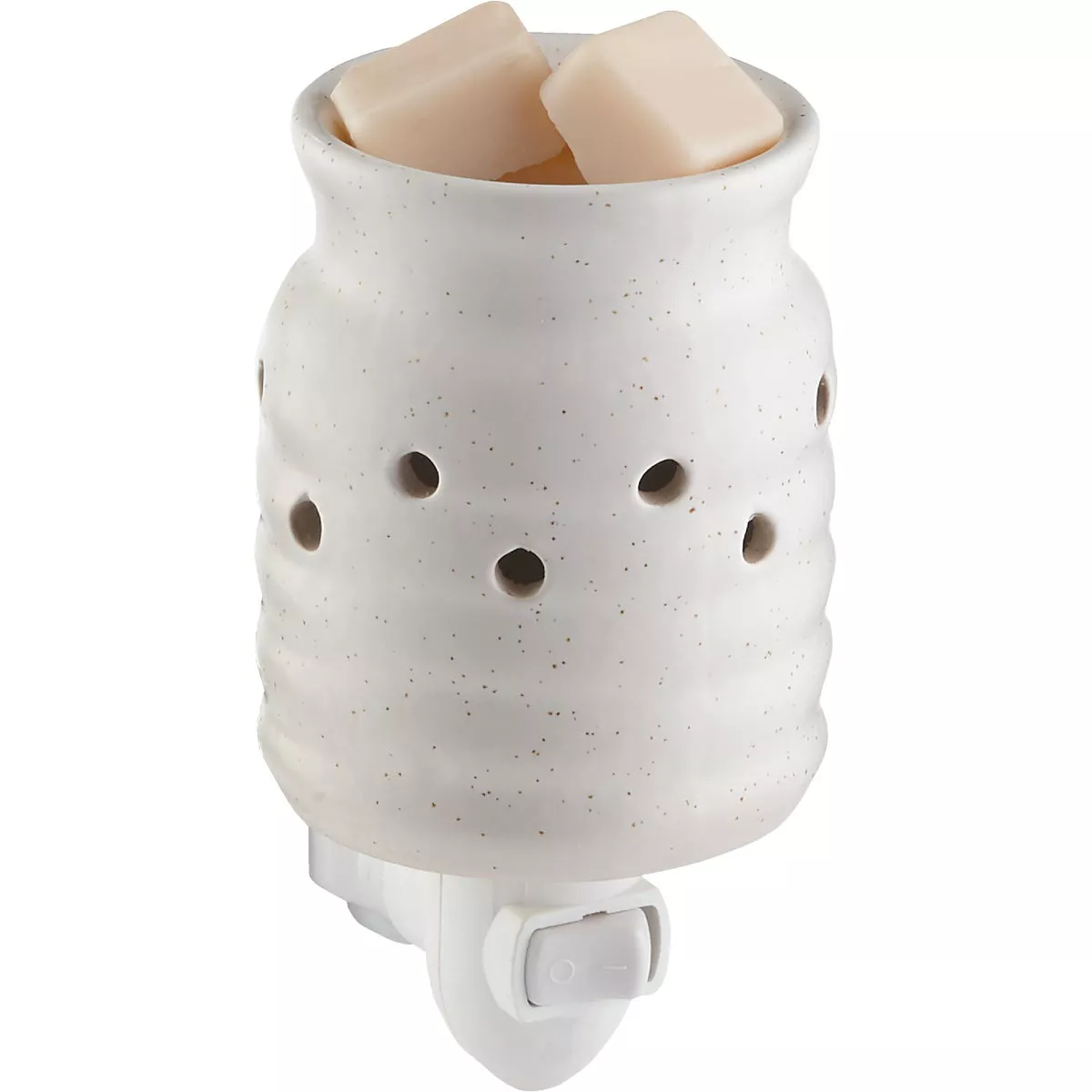 Candle Warmers Farmhouse White Ceramic Pluggable Fragrance Warmer