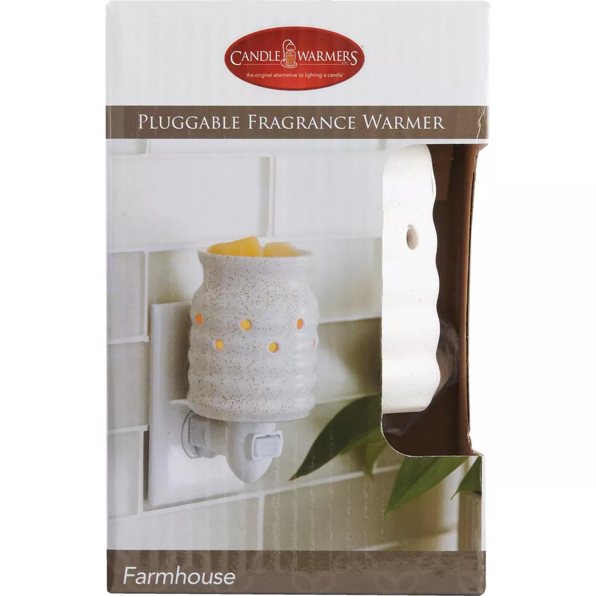 Candle Warmers Farmhouse White Ceramic Pluggable Fragrance Warmer - photo 2