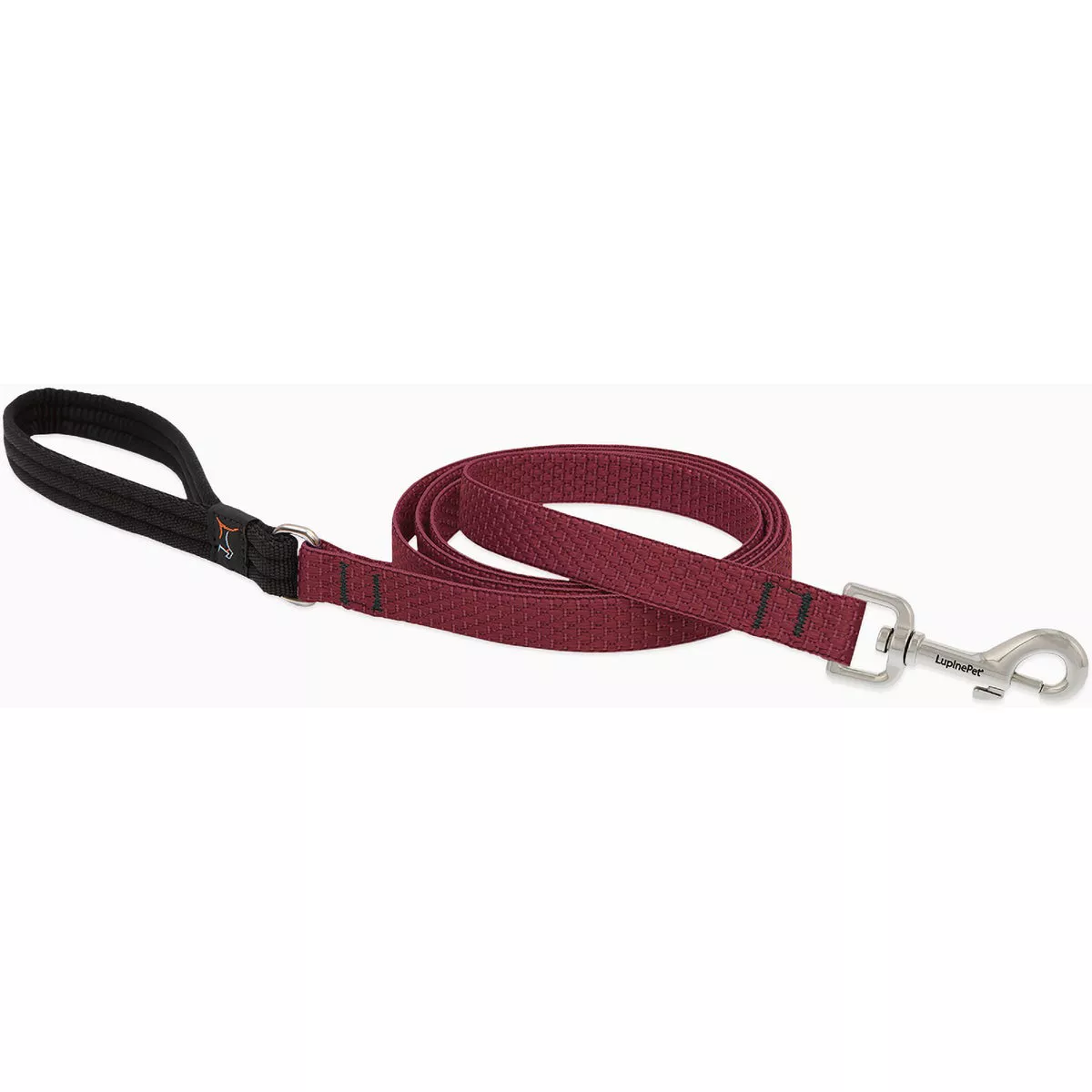 Lupine 3/4 In. x 6 Ft. Eco-Woven Webbing Small to Medium Dog Berry Dog Leash