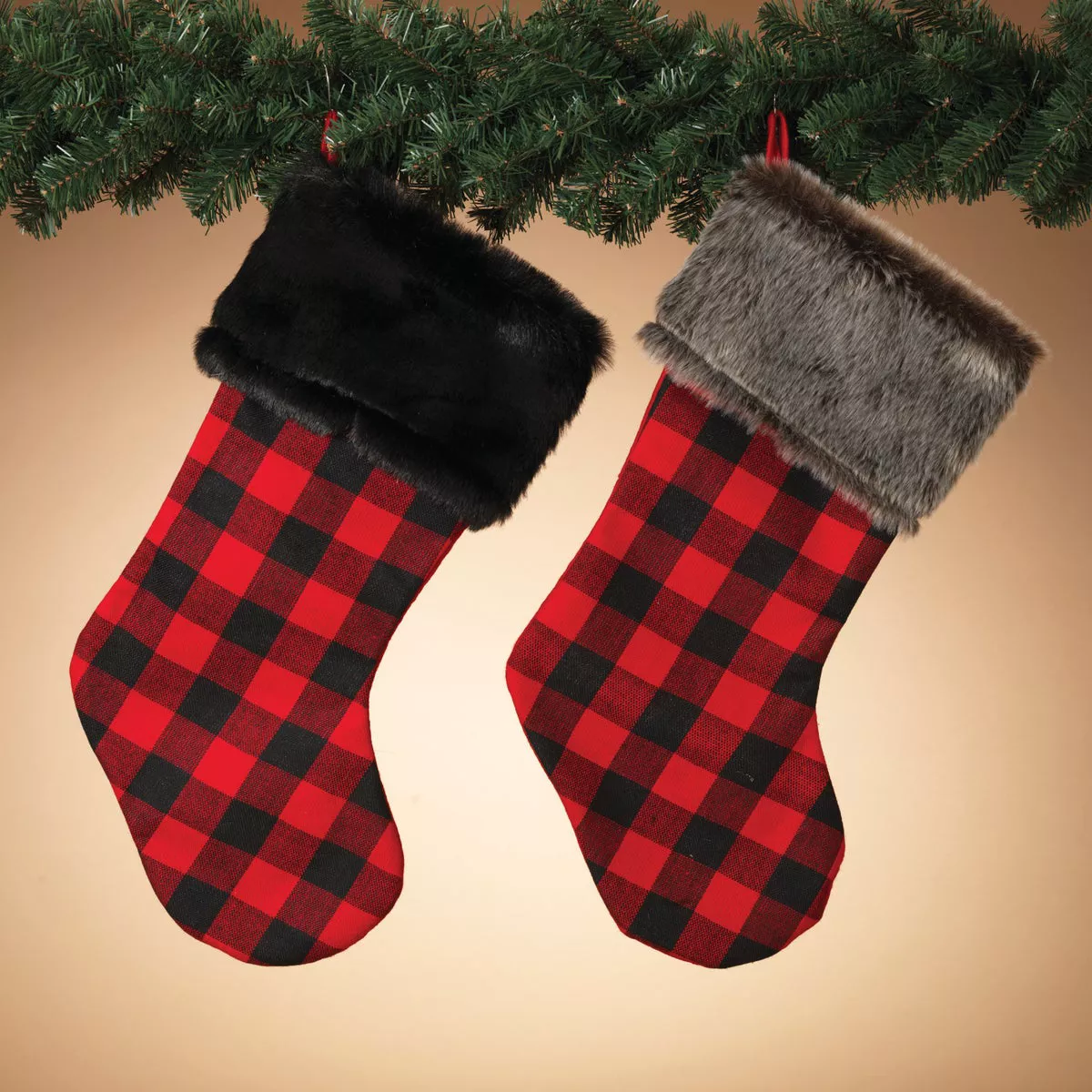 Gerson 23 In. H. Plaid Fabric Holiday Stocking