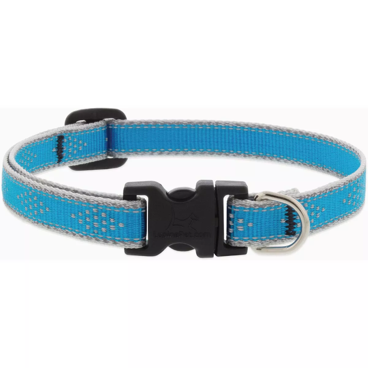 Lupine Reflective 10 to 16 In. Puppy & Small Dog Blue Diamond Dog Collar