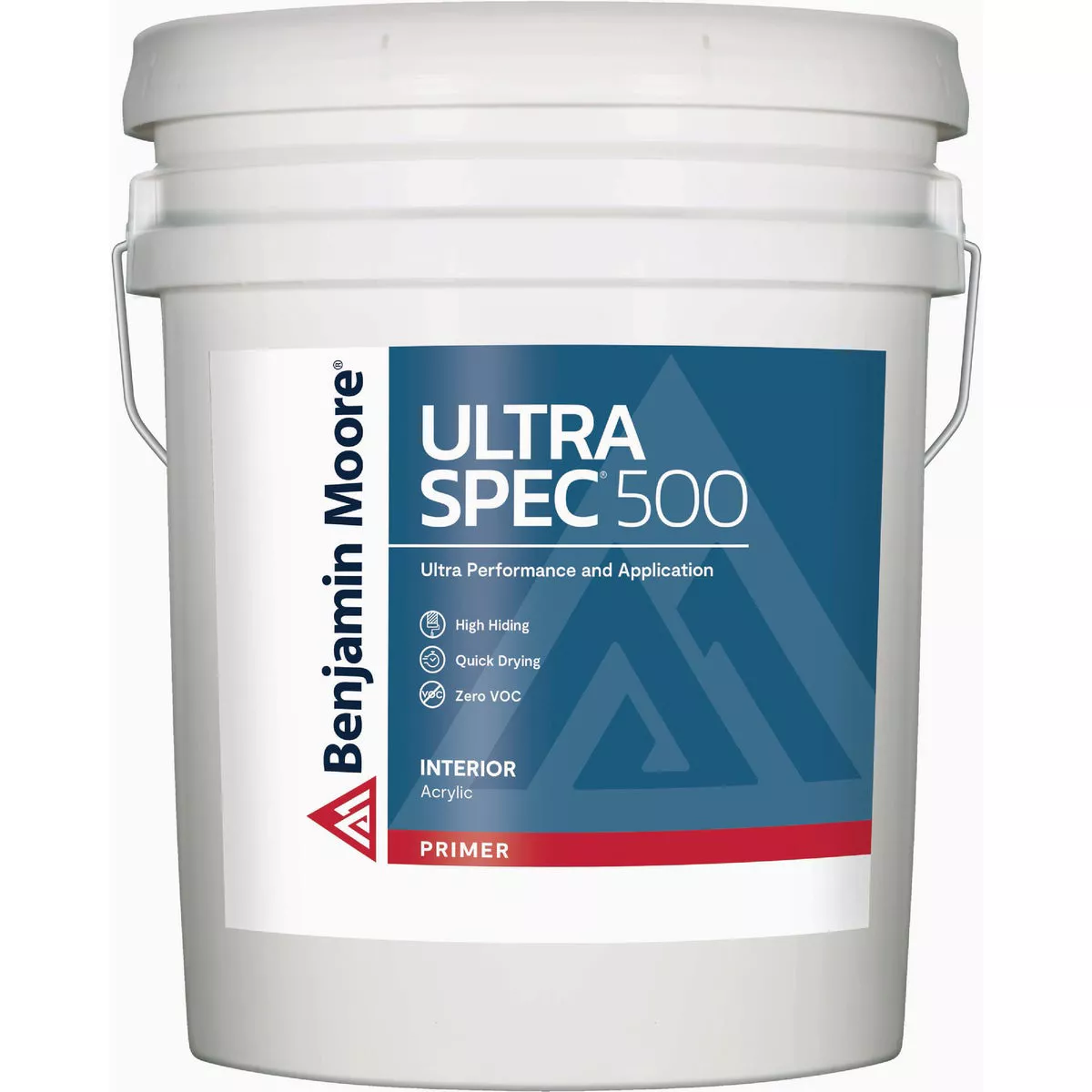 Benjamin Moore Ultra Spec 500 Latex Interior Primer, White, 5 Gal.