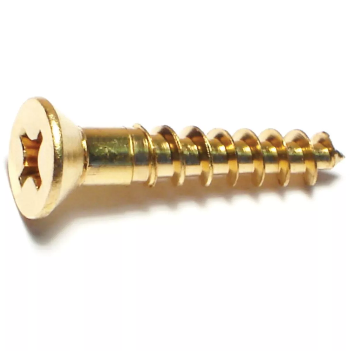 Midwest Fastener #12 x 1-1/4 In. Brass Phillips Flat Head Wood Screws