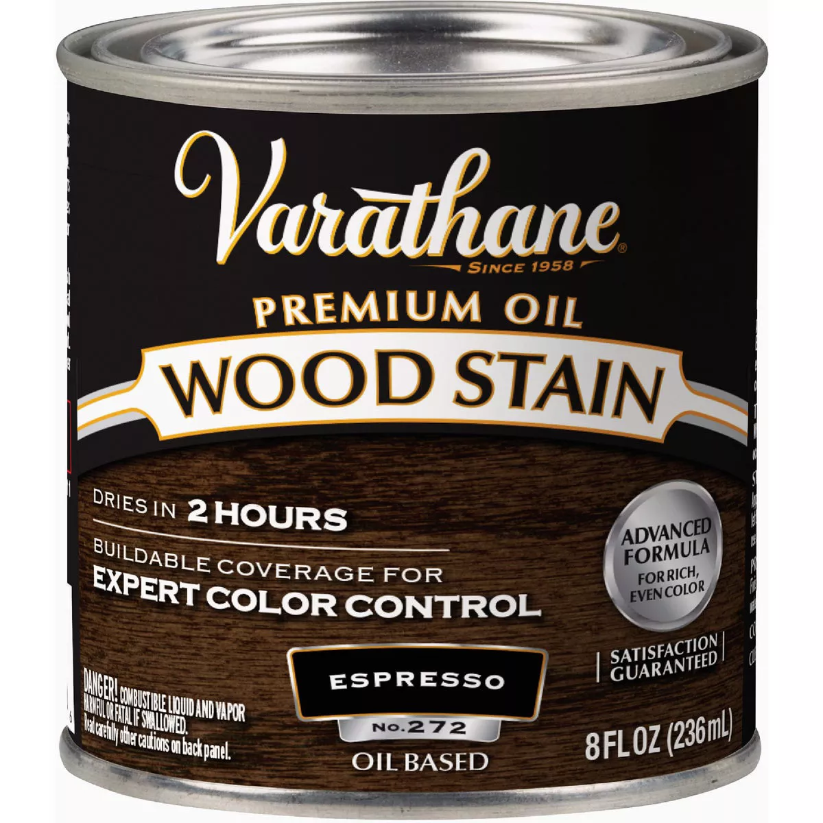 Varathane Premium Oil-Based Interior Wood Stain, Espresso, 1/2 Pt.