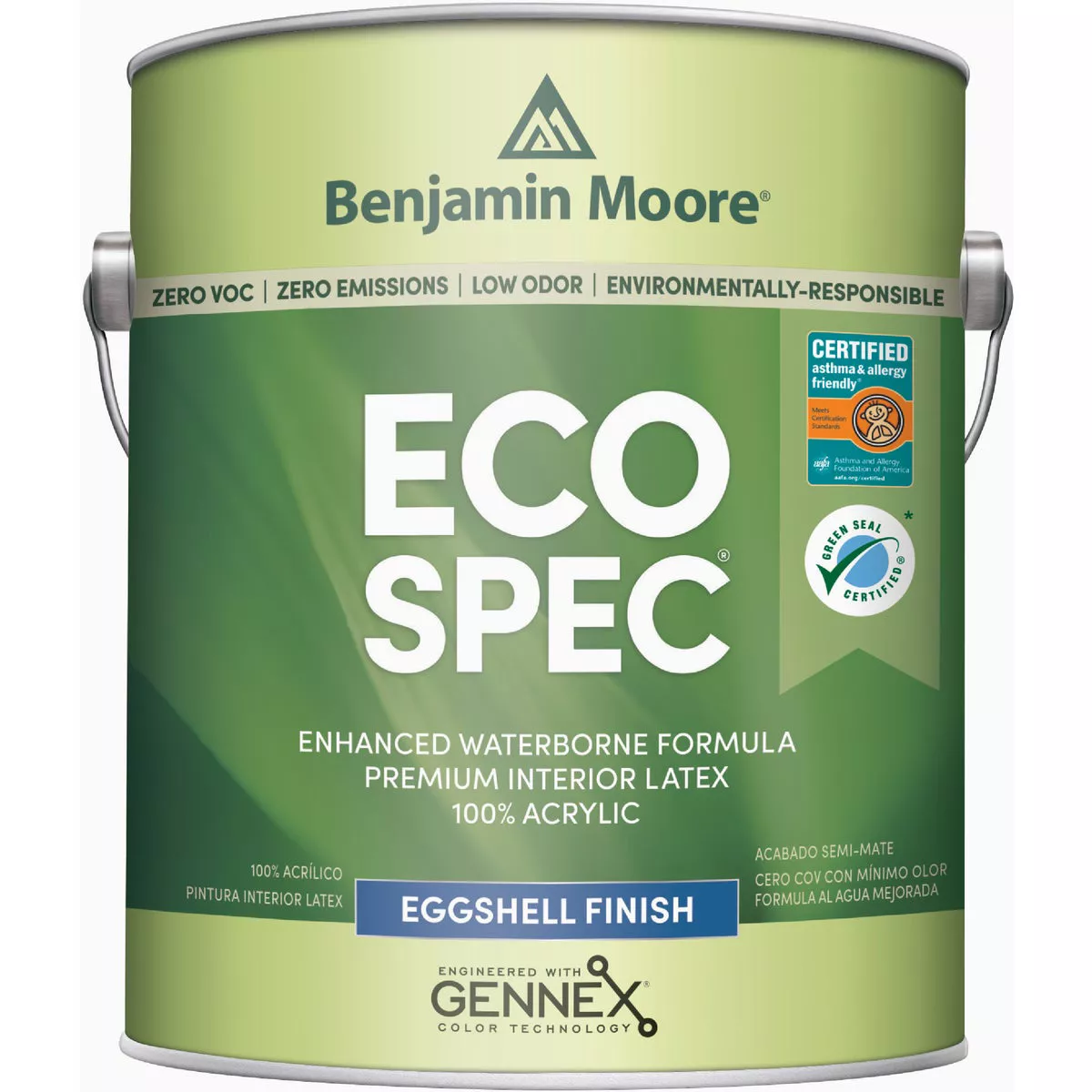 Benjamin Moore Eco Spec Acrylic Latex Eggshell Interior Wall Paint, Base 3, 1 Gal.