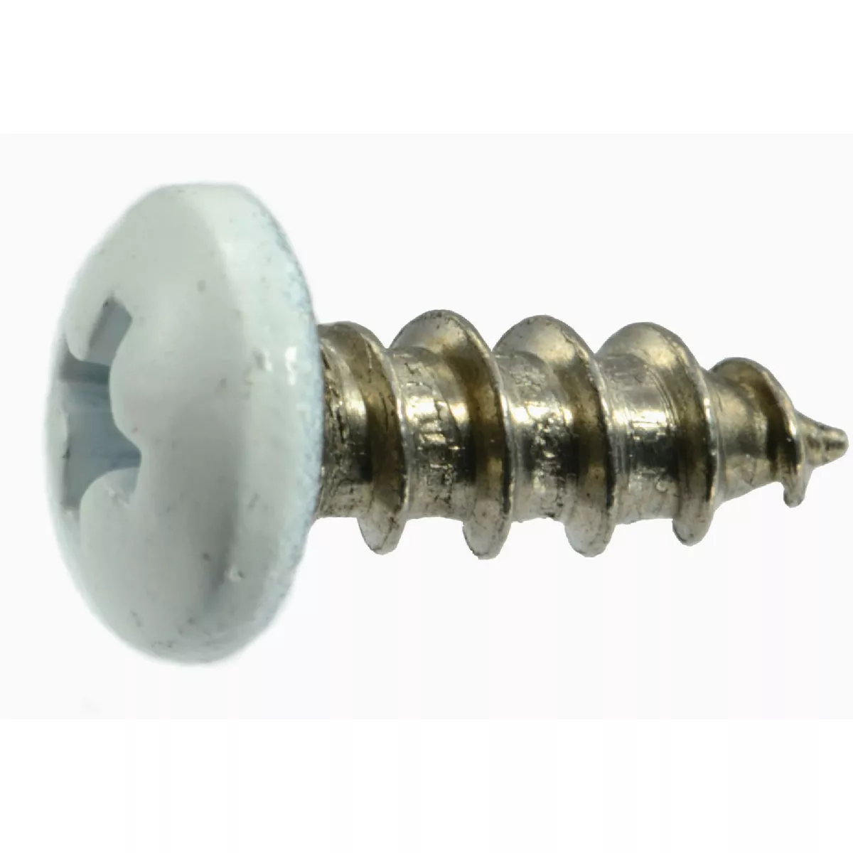 Midwest Fastener #10 x 1/2 In. White Painted 18-8 Stainless Steel Phillips Pan Head Sheet Metal Screws (100 Ct.)-