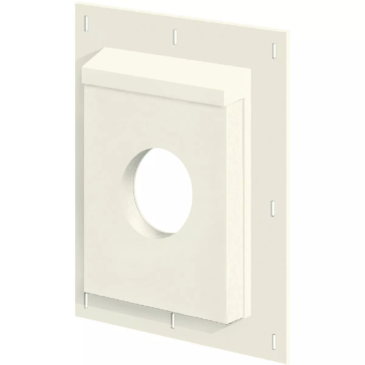 Builders Edge Sturdimount 8.5" x 11" Arctic White PVC Mounting Blocks-