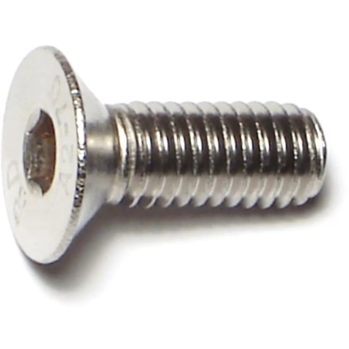 Midwest Fastener 6mm-1.0 x 16mm A2 Stainless Steel Coarse Thread Flat Head Hex Socket Cap Screws (10 Ct.)-