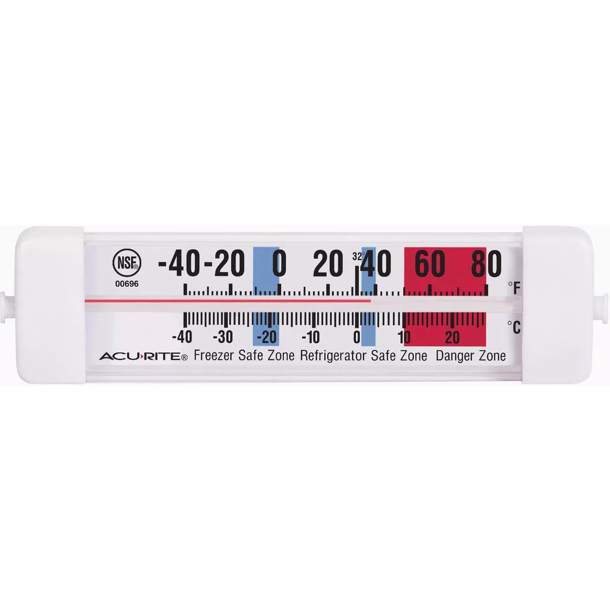 AcuRite Horizointal Freezer/Refrigerator Thermometer-