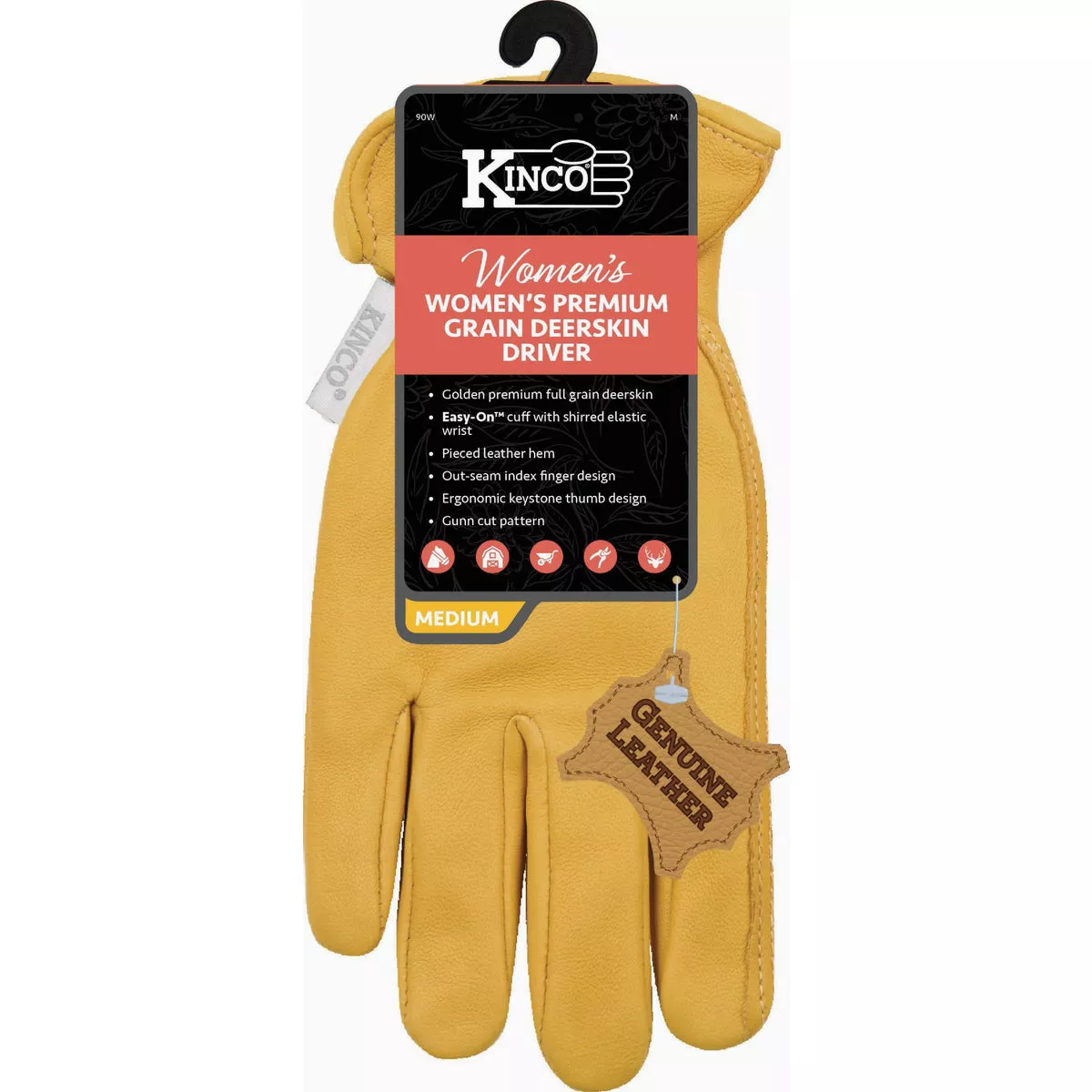 Kinco Women's Small Premium Grain Deerskin Driver Glove