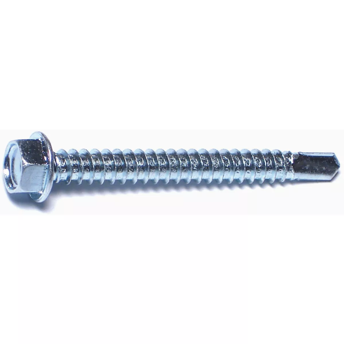 Midwest Fastener #12-14 x 2 In. Zinc Plated Steel Hex Washer Head Self-Drilling Screws (5 Ct.)-