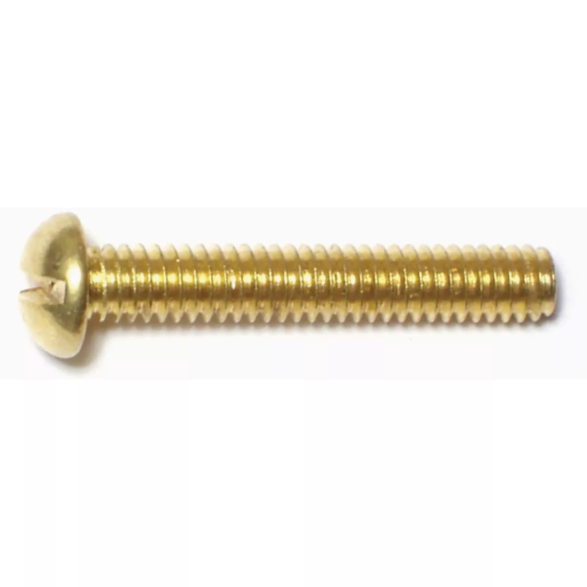 Midwest Fastener #8-32 x 1 In. Brass Coarse Thread Slotted Round Head Machine Screws (30 Ct.)