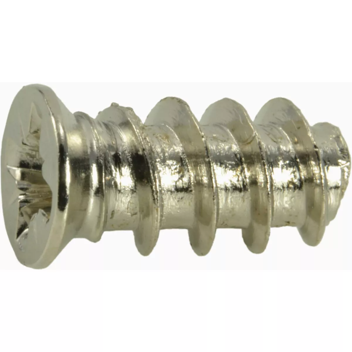 Midwest Fastener 6.3mm x 13mm Nickel Plated Steel Phillips Pozidriv Flat Head Euro Screws (35 Ct.)