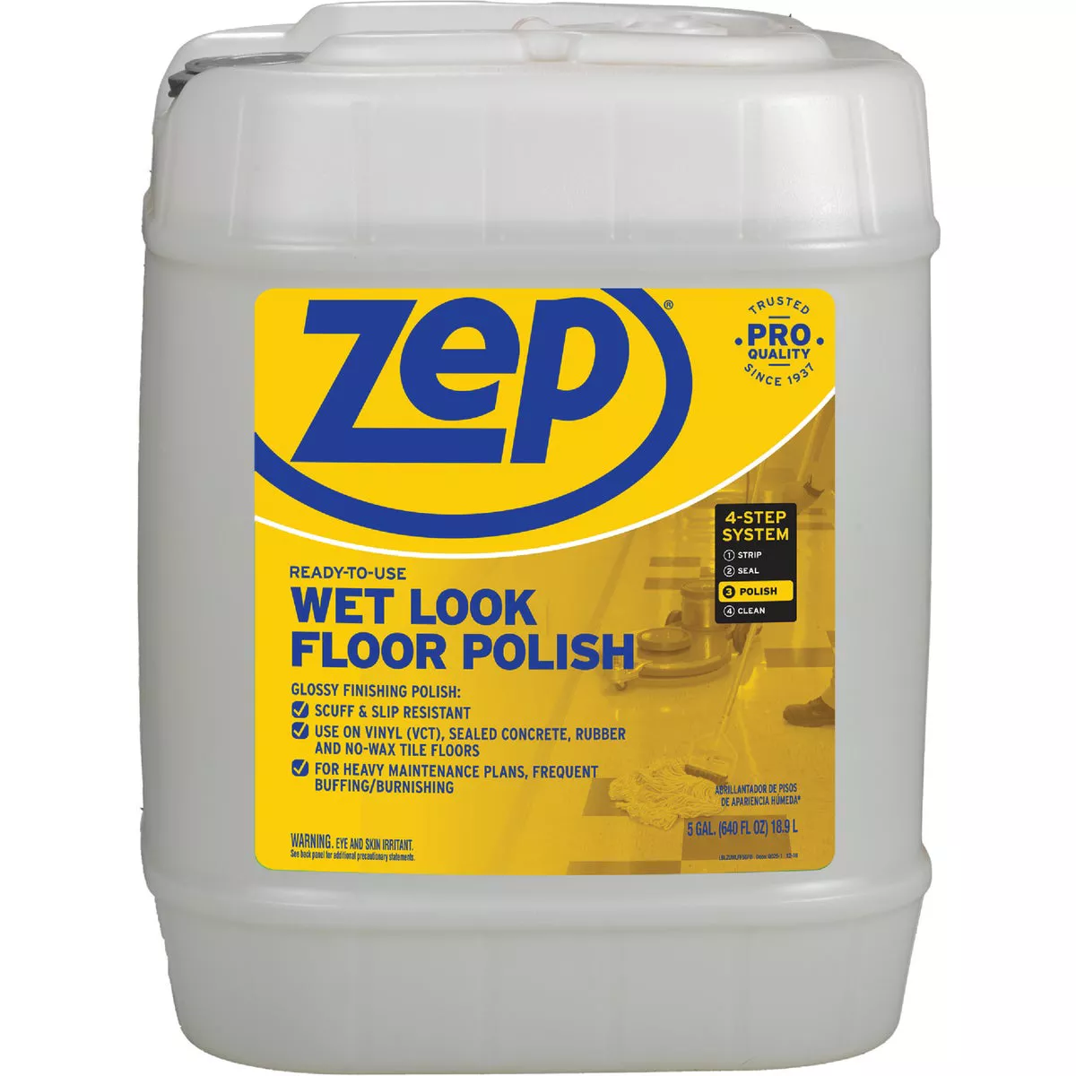 Zep5 Gal. Wet Look Vinyl Floor Polish-