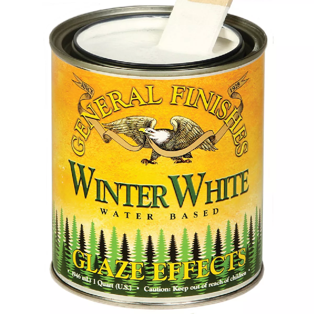 General Finishes Glaze Effects Winter White Decorator Enamel, 1 Qt., 196-580