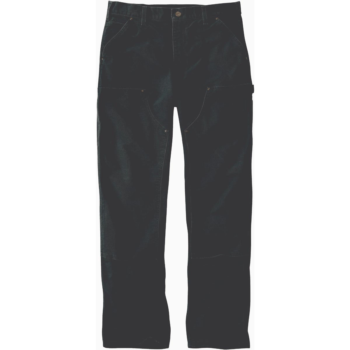 Carhartt Men's 32x36 Black Washed Duck Double-Front Utility Work