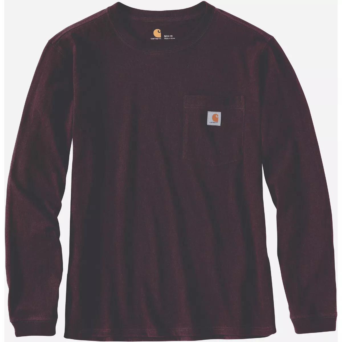 Carhartt Women's XXL Regular Deep Wine Heavyweight Long Sleeve Pocket T-Shirt, Loose Fit