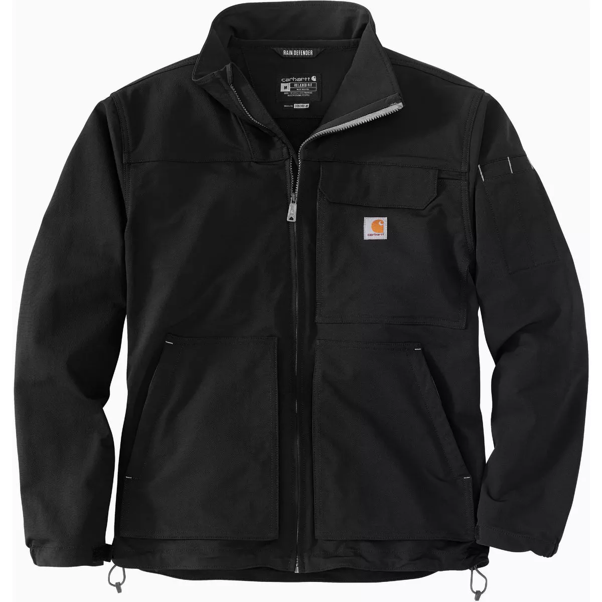 Carhartt Super Dux Men's 2XL Regular Black Lightweight Mock-Neck Jacket, Relaxed Fit