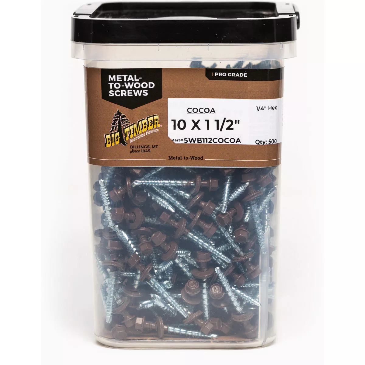 Big Timber #10 x 1-1/2 In. Cocoa Washer Head Wood Screw (500 Ct ...
