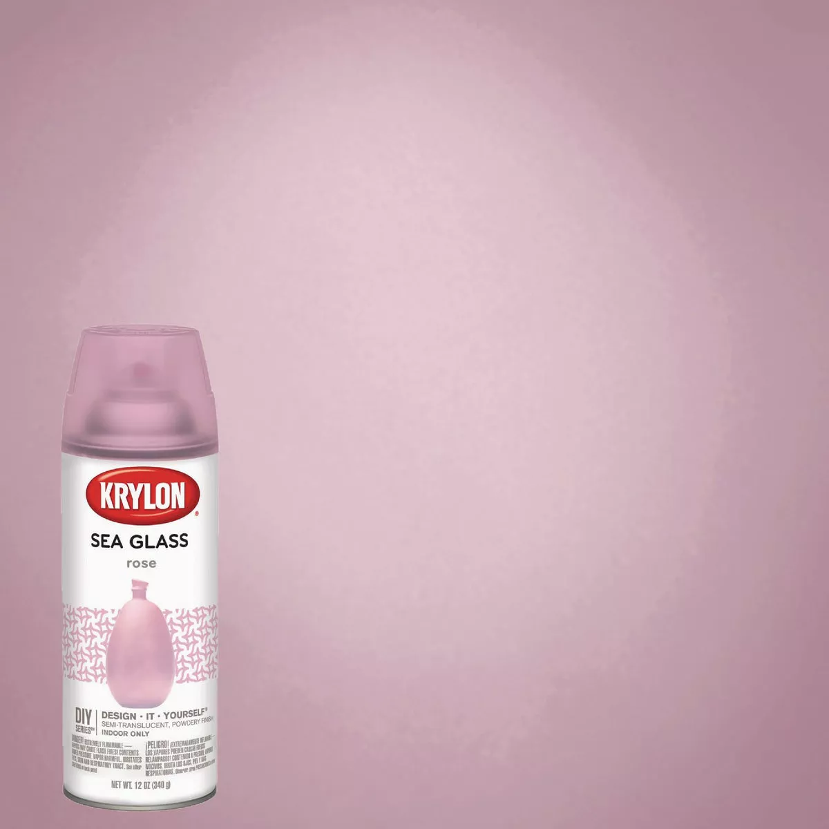 Krylon 12 Oz. Frosted Sea Glass Finish Spray Paint, Rose
