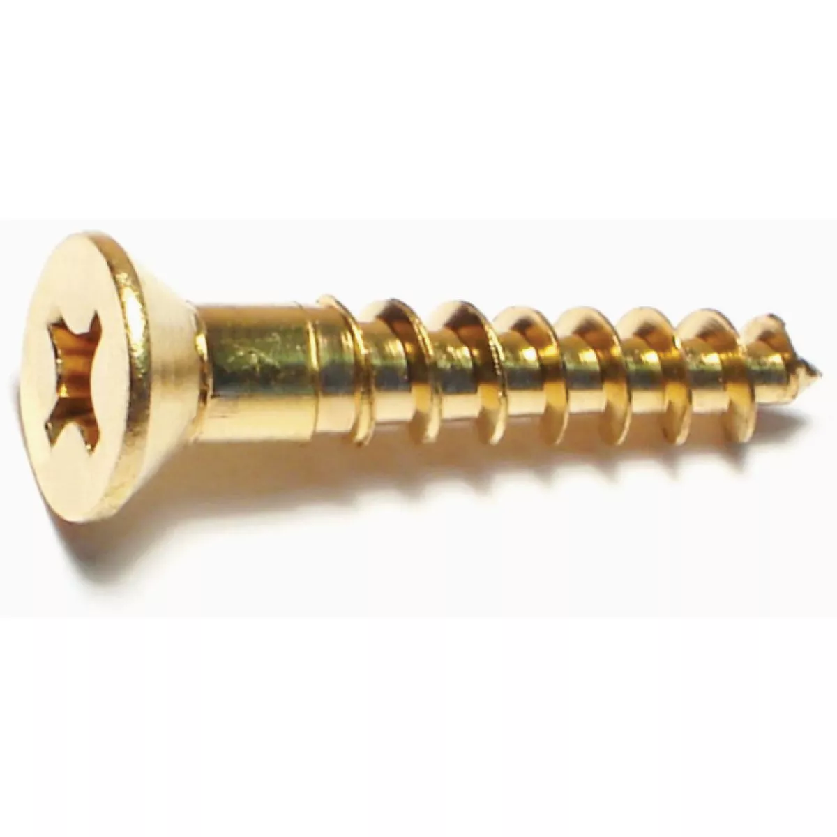Midwest Fastener #12 x 1-1/4 In. Brass Phillips Flat Head Wood Screws (1 Ct.)-