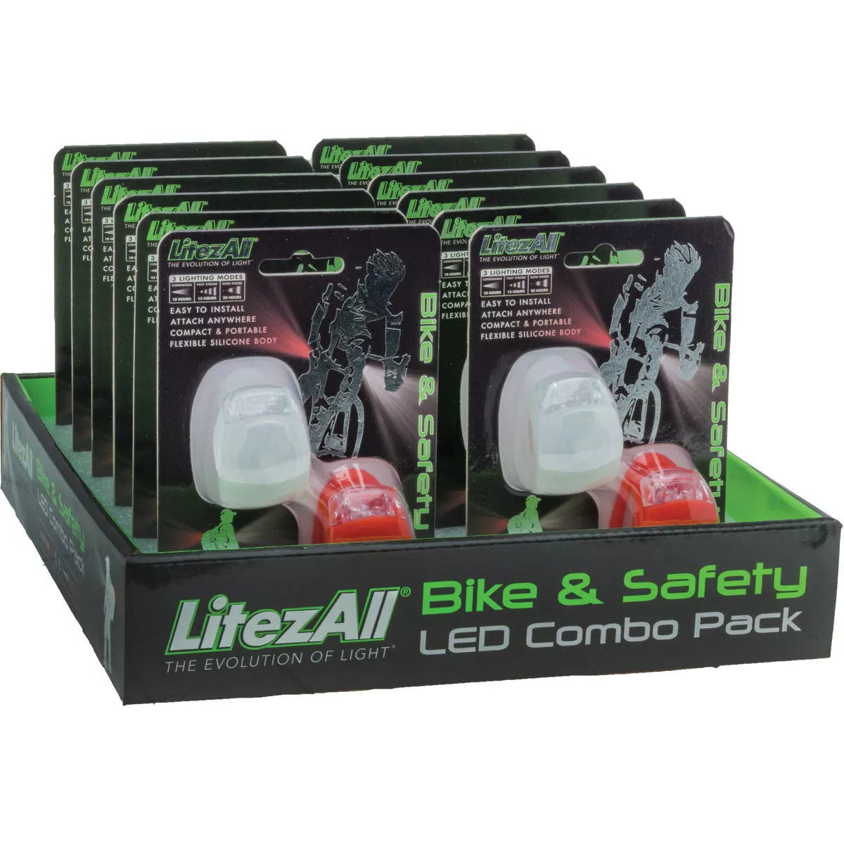 LitezAll LED Bicycle Light Combo