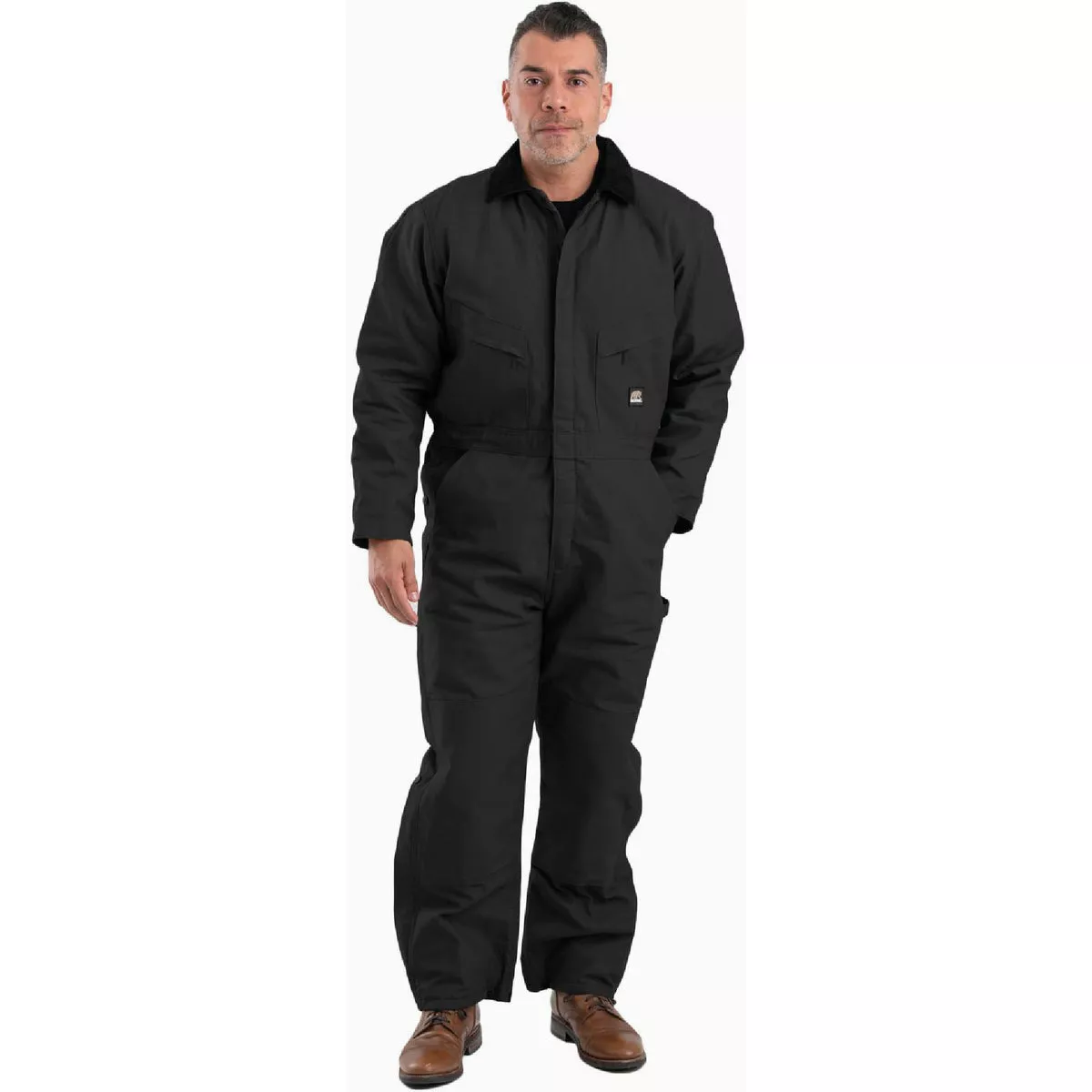 Berne Men's Medium Short Black Heritage Duck Insulated Coverall