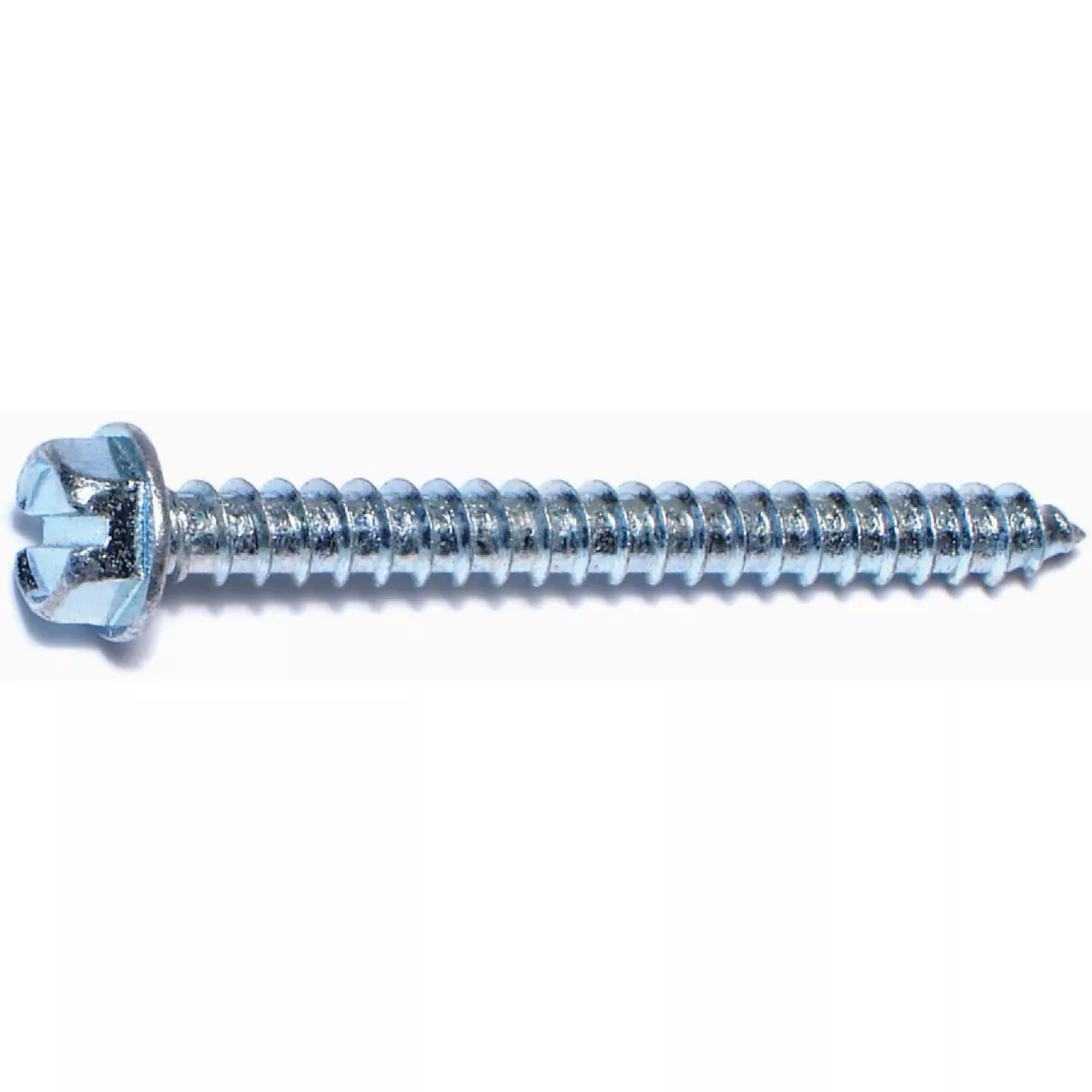 Midwest Fastener #14 x 2-1/2 In. Zinc Plated Steel Slotted Hex Washer Head Sheet Metal Screws