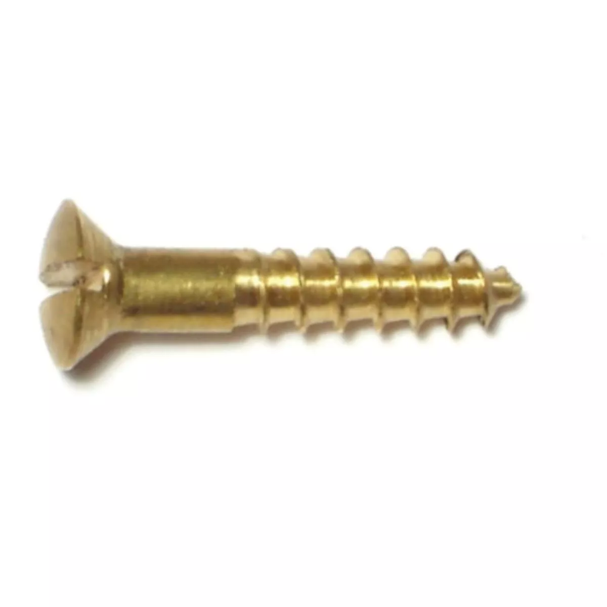 Midwest Fastener #6 x 3/4 In. Brass Slotted Oval Head Wood Screws (12 Ct.)