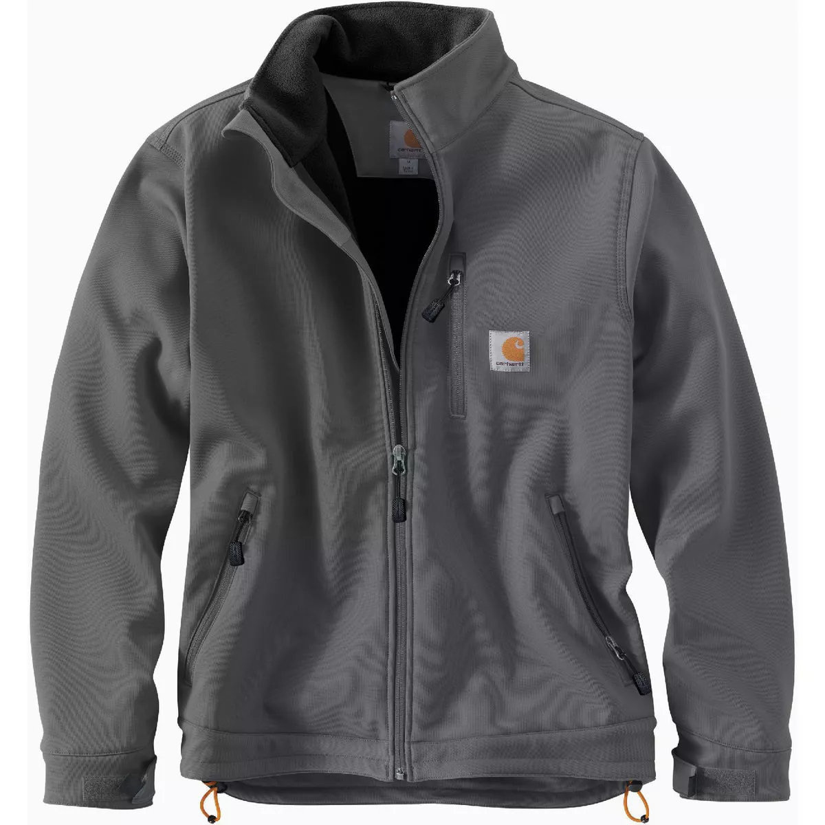 Carhartt Rain Defender Men's Large Regular Charcoal Heavyweight Softshell Jacket, Relaxed Fit