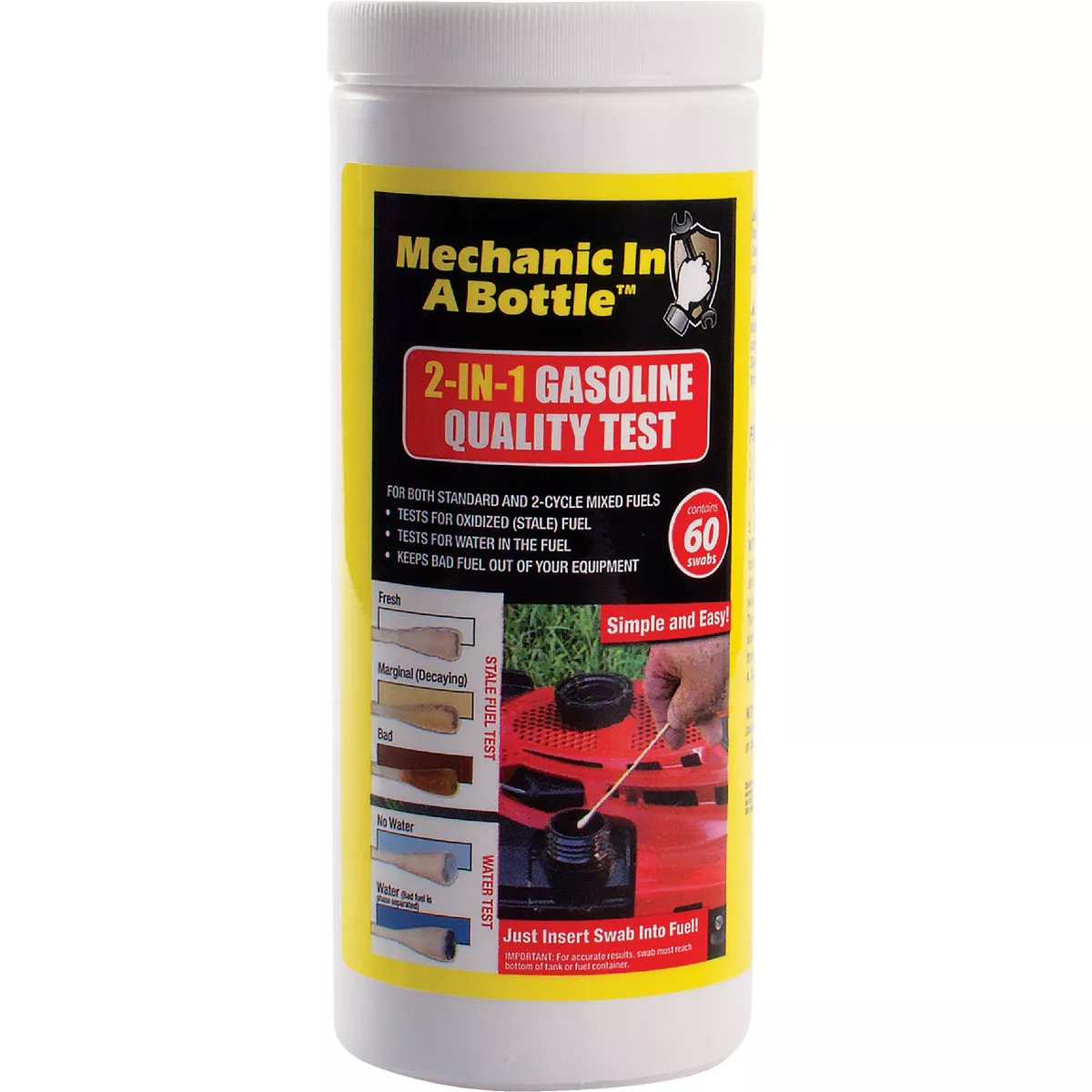 Mechanic In A Bottle 2-N-1 Fuel Quality Test Swab (60-Count)