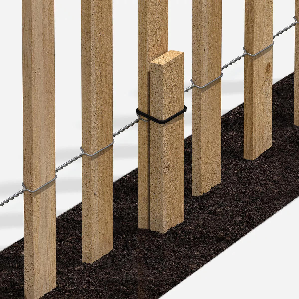 Greenes Fence 16 In. H x 12 Ft. L Wood Decorative Border Fence - photo 4