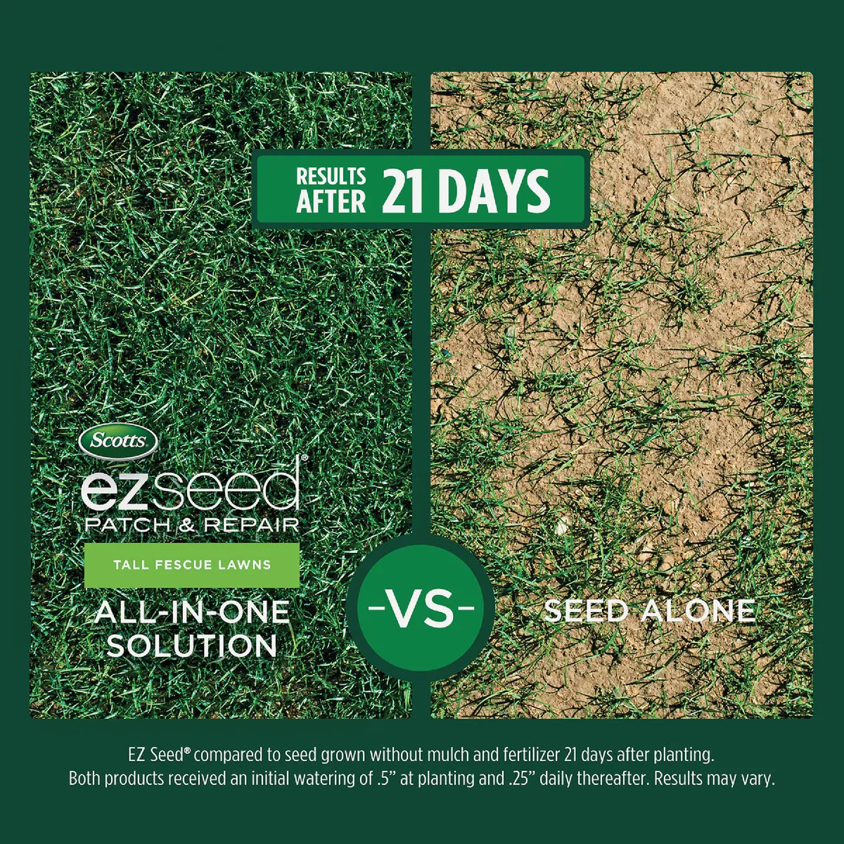 Scotts EZ Seed 20 Lb. 445 Sq. Ft. Patch & Repair For Tall Fescue Lawns Mulch, Seed and Fertilizer Combination - photo 3