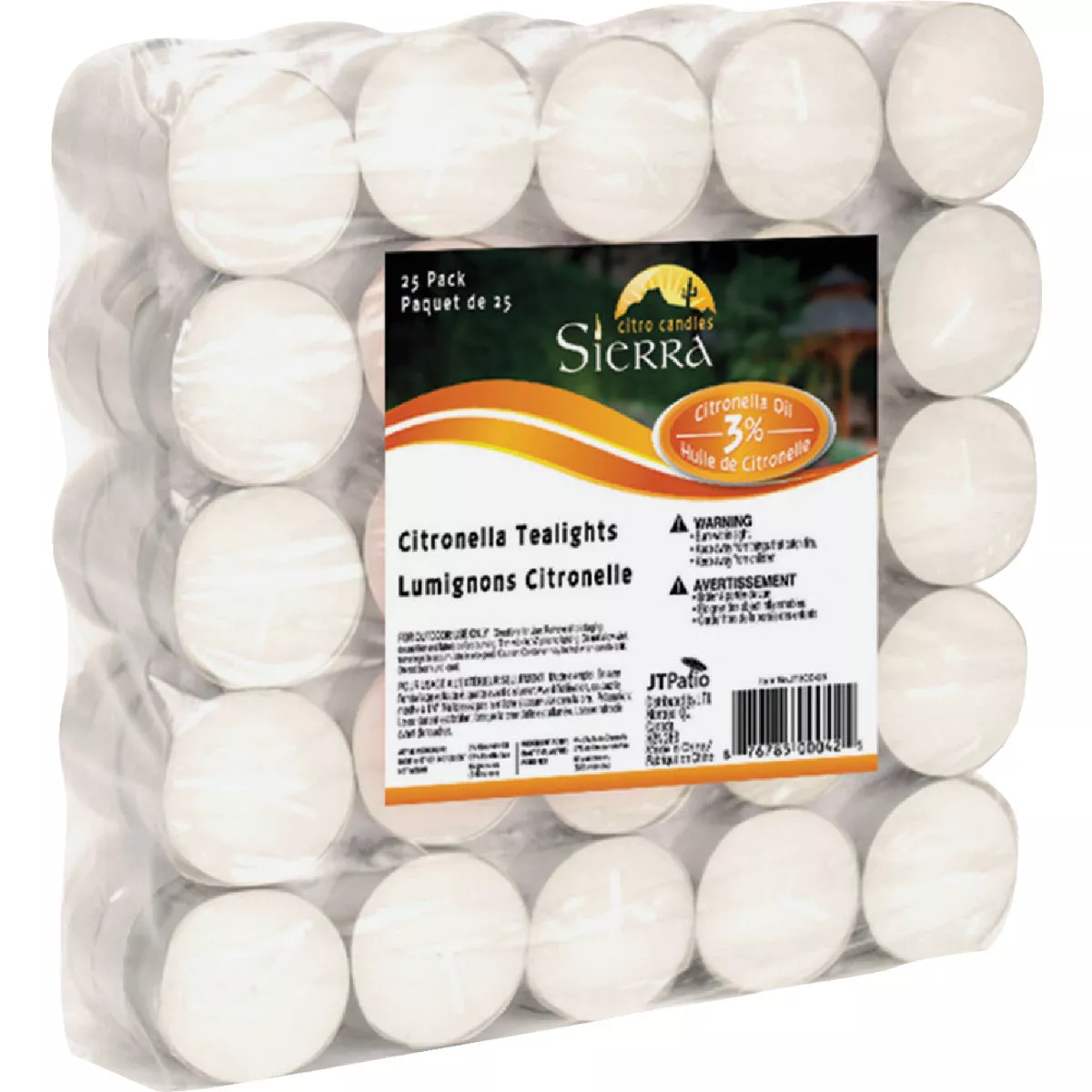 Sierra Tealight 1-Wick Citronella Candle (25-Pack)