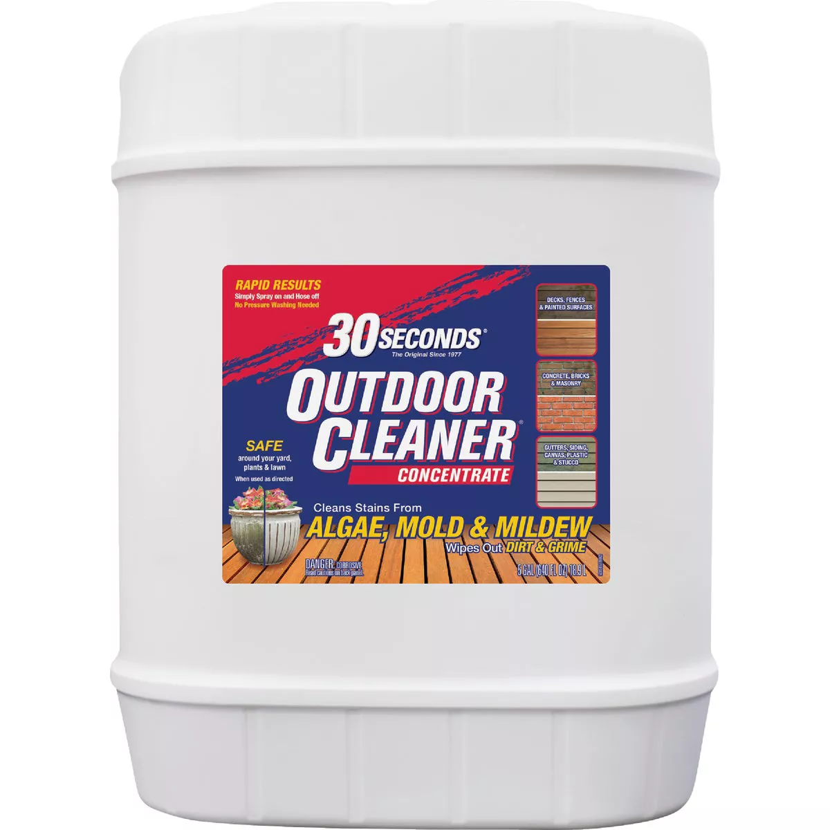 30 Seconds Outdoor Cleaner 5 Gal. Concentrate Algae, Mold & Mildew Stain Remover