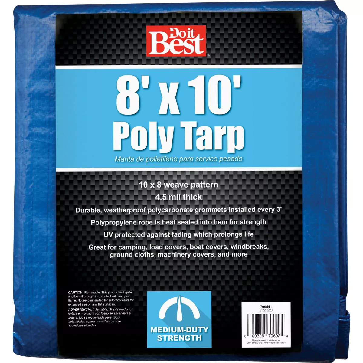 Do it Best Blue Woven 8 Ft. x 10 Ft. Medium Duty Poly Tarp - photo 2