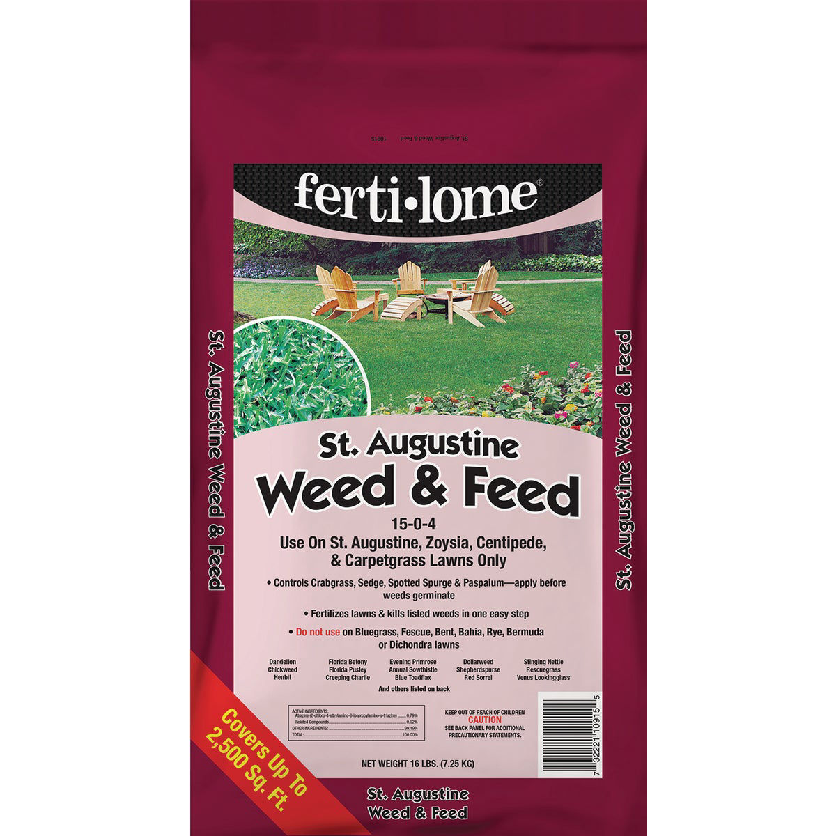 Fertilome St. Augustine Weed & Feed 16 Lb. 2500 Sq. Ft. 1504 Lawn