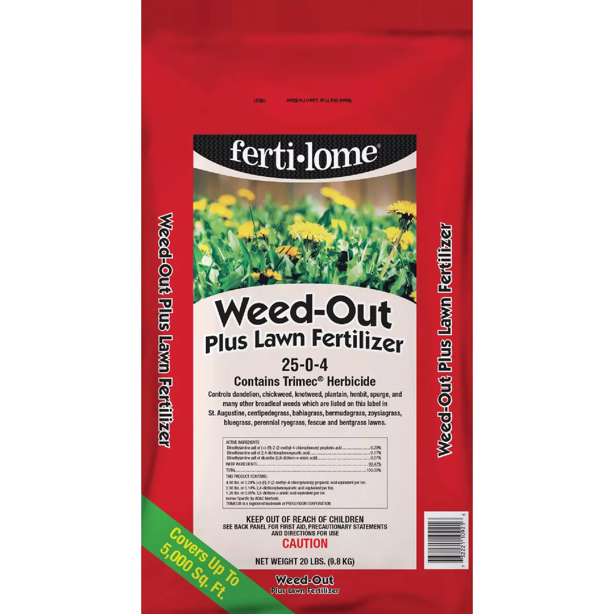 Ferti-lome Weed-Out 20 Lb. 5000 Sq. Ft. 25-0-4 Lawn Fertilizer with Weed Killer